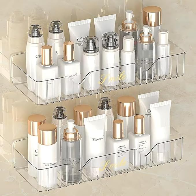 Clear acrylic wall storage stands